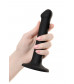 Черный фаллос на присоске Silicone Bendable Dildo S - 17 см.