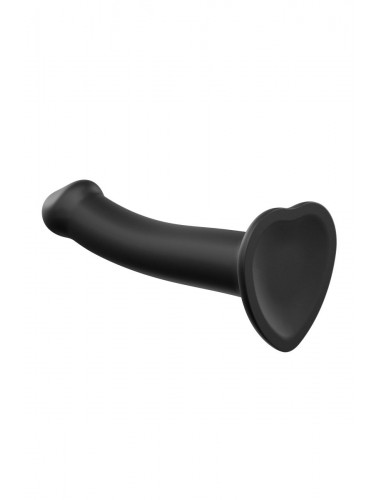 Черный фаллос на присоске Silicone Bendable Dildo S - 17 см.