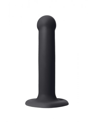 Черный фаллос на присоске Silicone Bendable Dildo S - 17 см.