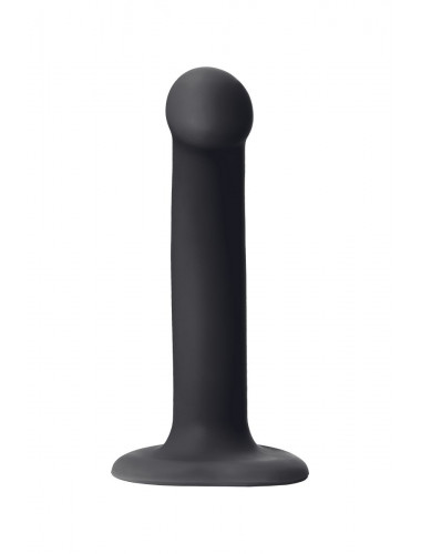 Черный фаллос на присоске Silicone Bendable Dildo S - 17 см.