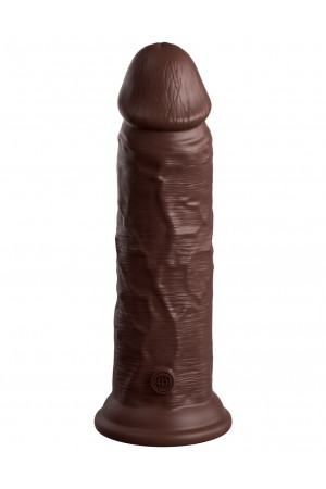 Коричневый фаллоимитатор 8  Silicone Dual Density Cock - 22,8 см.