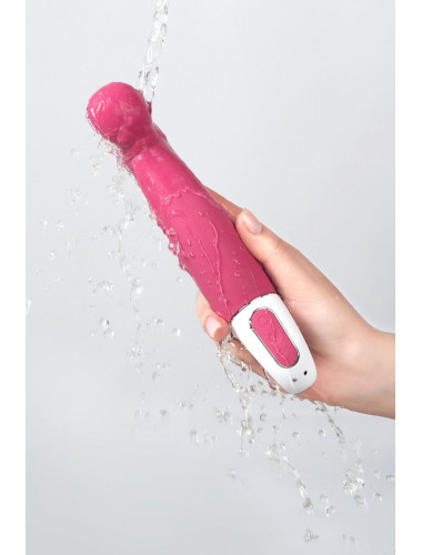 Вибратор Satisfyer Petting Hippo с загнутым кончиком - 22,9 см.