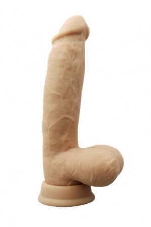 Телесный фаллоимитатор 8 Silicone Cock With Balls - 21 см.