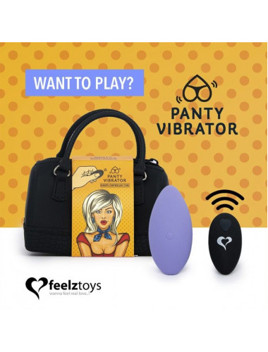 Фиолетовый вибромассажер в трусики с пультом ДУ Panty Vibe Remote Controlled Vibrator