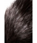 Анальная втулка с хвостом чернобурой лисы medium черная 8 см