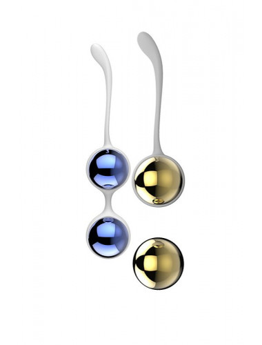 Вагинальные шарики nalone yany, металлические, синий + золото