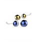 Вагинальные шарики nalone yany, металлические, синий + золото