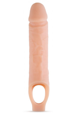 Телесный реалистичный фаллоудлинитель 10 Inch Silicone Cock Sheath Penis Extender - 25,4 см.