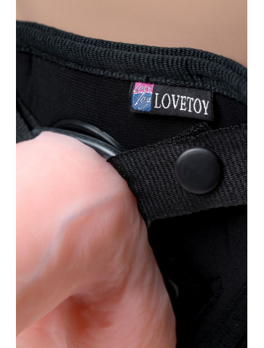 Страпон на трусиках lovetoy uni strap 7 с вибрацией 19 см