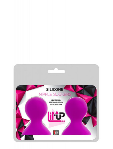 Ярко-розовые помпы для сосков LIT-UP NIPPLE SUCKERS LARGE PINK