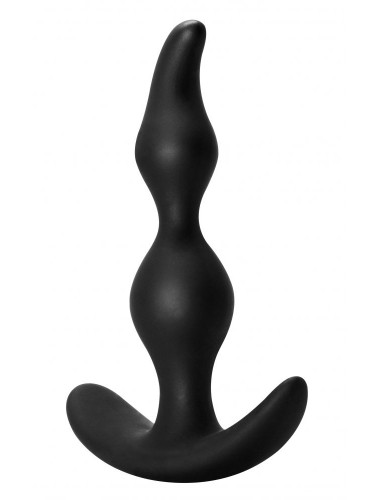 Чёрная анальная пробка Bent Anal Plug Black - 13 см.