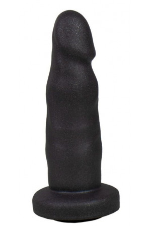 Черная реалистичная насадка-фаллоимитатор с головкой - 13 см.
