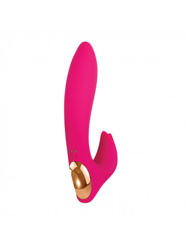 Розовый вибратор с клиторальным отростком Bliss Vibrator - 17,8 см.