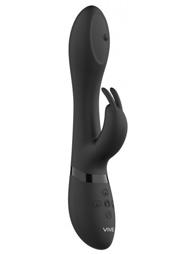 Вибромассажер кролик mira с функциями ротация и мгновенный оргазм черный 21,5 см