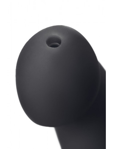 Черный фаллос с имитацией эякуляции Silicon Cum Dildo L - 19,6 см.