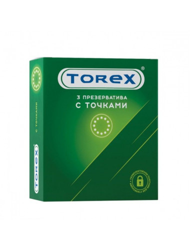 Текстурированные презервативы Torex  С точками  - 3 шт.