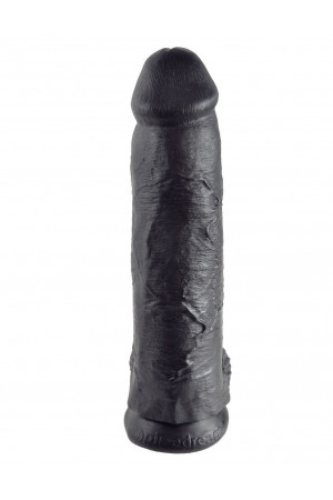 Чёрный фаллоимитатор-гигант 12  Cock with Balls - 30,5 см.