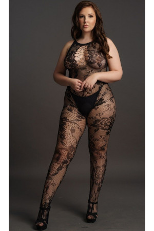 Ажурный кэтсьюит Criss Cross Neck Bodystocking