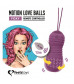 Фиолетовые вагинальные шарики с вращением бусин Remote Controlled Motion Love Balls Foxy