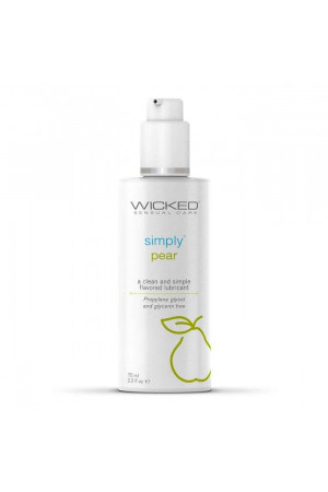 Гель-лубрикант на водной основе с ароматом груши Wicked Simply Pear - 70 мл.