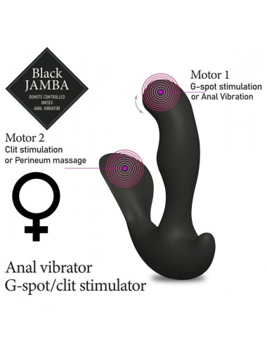 Универсальный анальный массажер Black Jamba Anal Vibrator - 12 см.