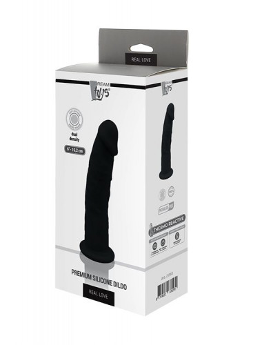 Черный фаллоимитатор-реалистик DILDO 6INCH - 15,2 см.