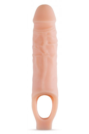 Телесный реалистичный фаллоудлинитель 9 Inch Silicone Cock Sheath Penis Extender - 22,86 см.