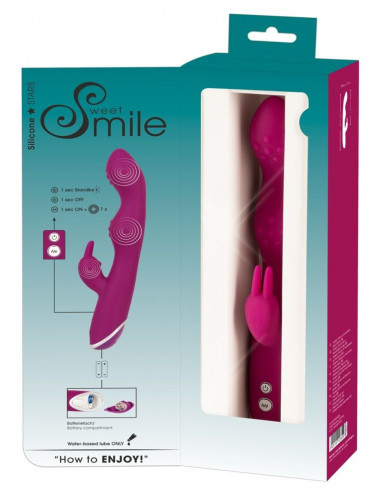 Фиолетовый вибратор A   G-Spot Rabbit Vibrator для стимуляции зон G и A - 23,6 см.