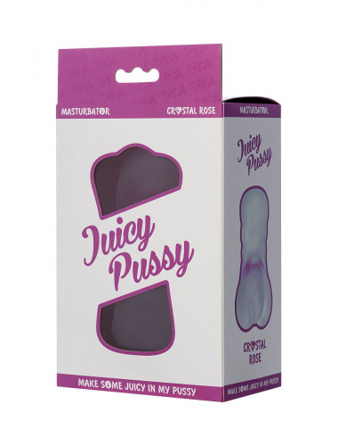 Мастурбатор реалистичный toyfa juicy pussy crystal rose 14 см