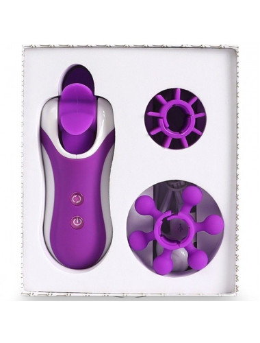 Фиолетовый оросимулятор Clitella со сменными насадками для вращения