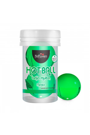 Лубрикант на масляной основе Hot Ball Beija Muito с ароматом мяты (2 шарика по 3 гр.)