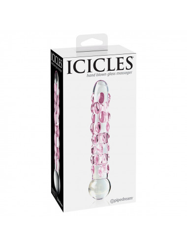 Стеклянный фаллоимитатор Icicles №7 - 17,8 см.