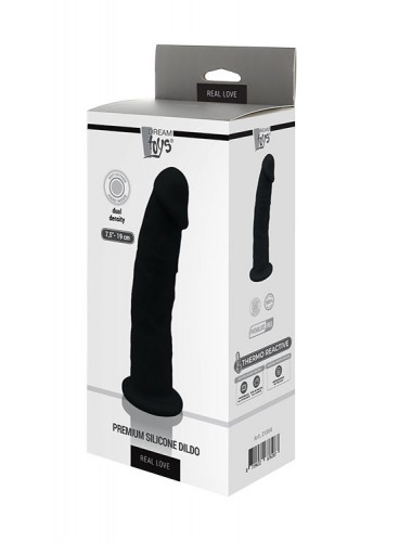 Черный реалистичный фаллоимитатор DILDO 7.5INCH BLACK - 19 см.