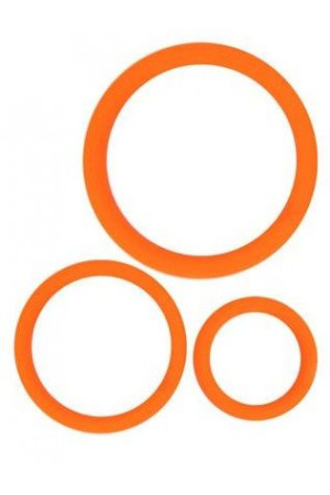 Набор из 3 эрекционных колец оранжевого цвета