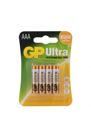 Батарейки алкалиновые GP Ultra Alkaline 24А AАA/LR03 - 4 шт.