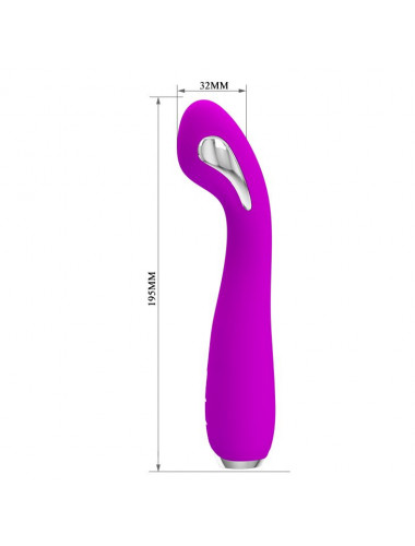 Лиловый вибратор с электростимуляцией Hector - 19,5 см.