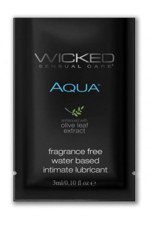 Легкий лубрикант на водной основе с алое Wicked Aqua - 3 мл.