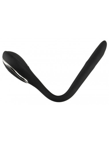 Черный гибкий уретральный стимулятор с вибрацией Vibrating Bendable Dilator - 13,5 см.