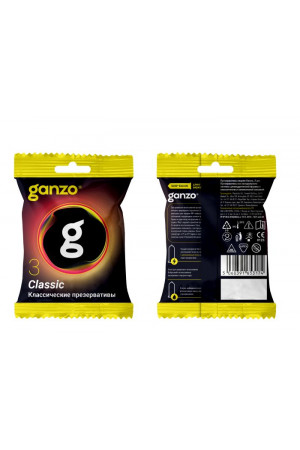Классические презервативы Ganzo Classic в мягкой упаковке - 3 шт.