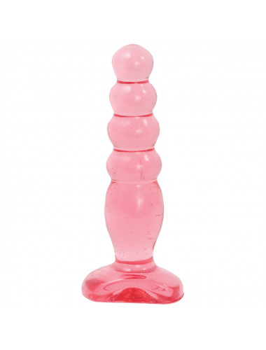 Розовая анальная пробка Crystal Jellies 5  Anal Delight - 14 см.