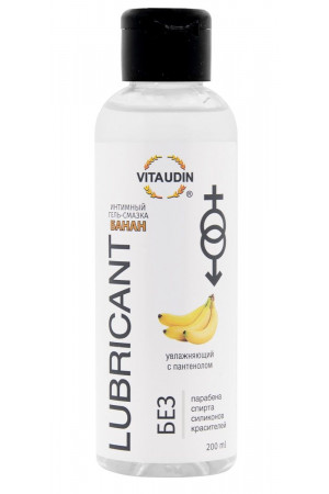 Интимный гель-смазка на водной основе VITA UDIN с ароматом банана - 200 мл.