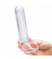 Прозрачный фаллоимитатор 8  Realistic Ribbed Glass Dildo - 20,3 см.