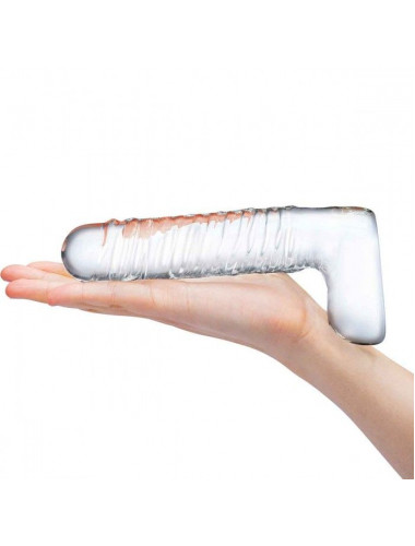 Прозрачный фаллоимитатор 8  Realistic Ribbed Glass Dildo - 20,3 см.