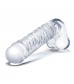 Прозрачный фаллоимитатор 8  Realistic Ribbed Glass Dildo - 20,3 см.