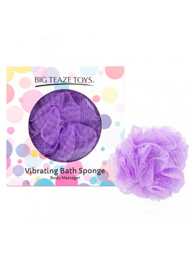 Фиолетовая губка для ванны с вибропулей Vibrating Bath Sponge