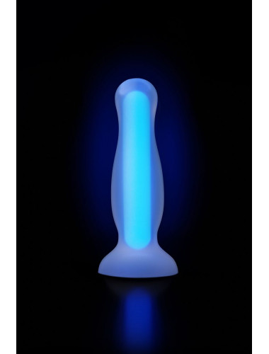 Анальная втулка светящаяся в темноте синяя 10,5 см