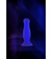 Анальная втулка светящаяся в темноте синяя 10,5 см