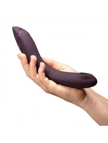 Сливовый стимулятор G-точки Womanizer OG c технологией Pleasure Air и вибрацией - 17,7 см.