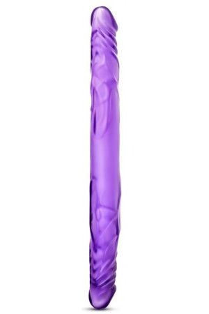 Фиолетовый двусторонний фаллоимитатор 14 Inch Double Dildo - 35 см. 