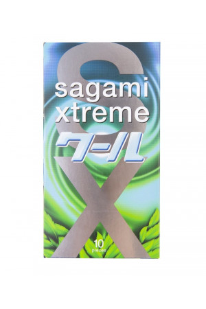 Презервативы Sagami Xtreme Mint с ароматом мяты - 10 шт.